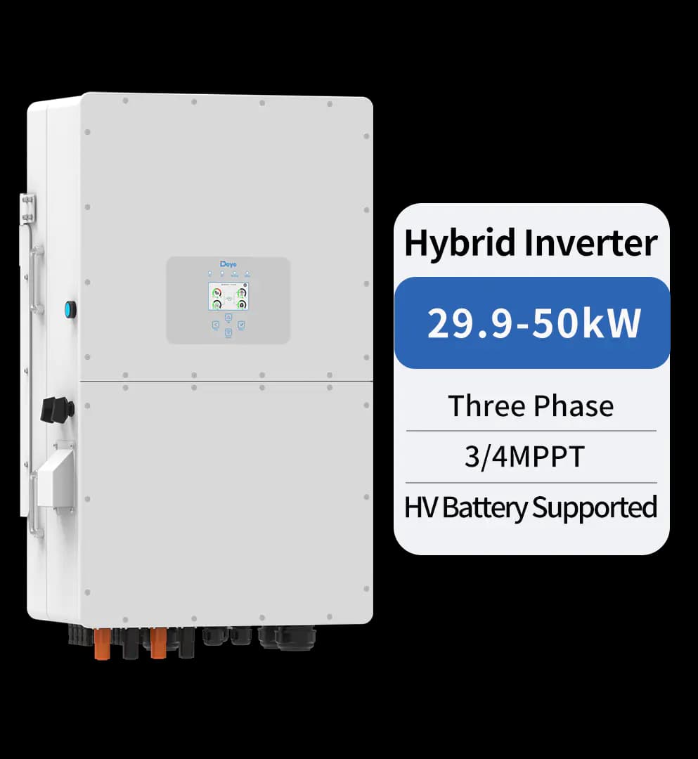 Three Phase Hybrid Inverter | 29.9-50kW | 3/4 MPPT | HV Battery Supported