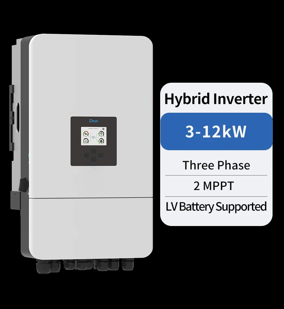 Three Phase Hybrid Inverter| 3-12kW  | 2 MPPT  | LV Battery Supported