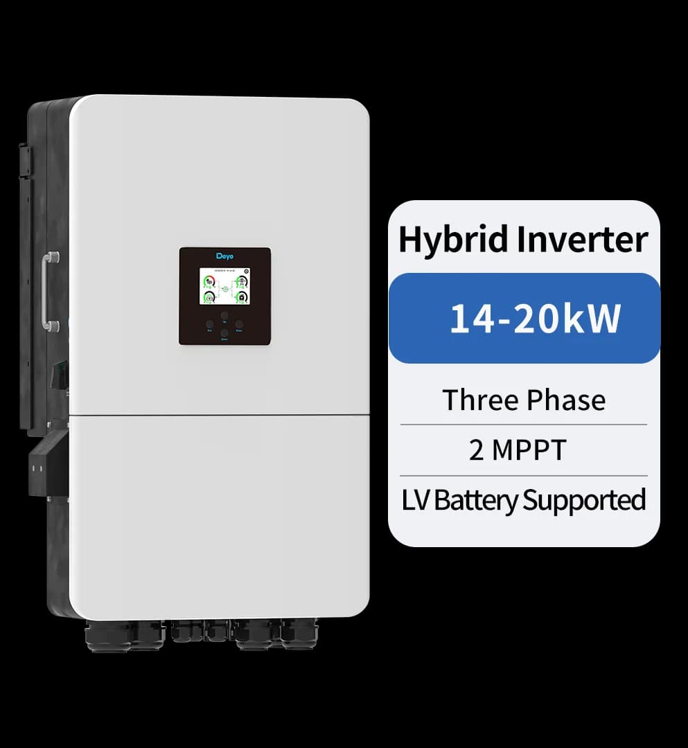 Three Phase Hybrid Inverter | 14-20kW | 2 MPPT  | LV Battery Supported