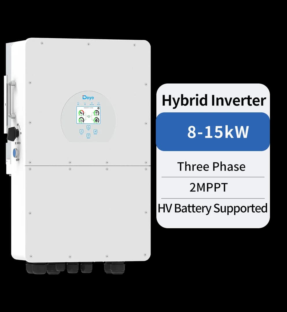 Three Phase Hybrid Inverter | 8-15kW | 2 MPPT | HV Battery Supported