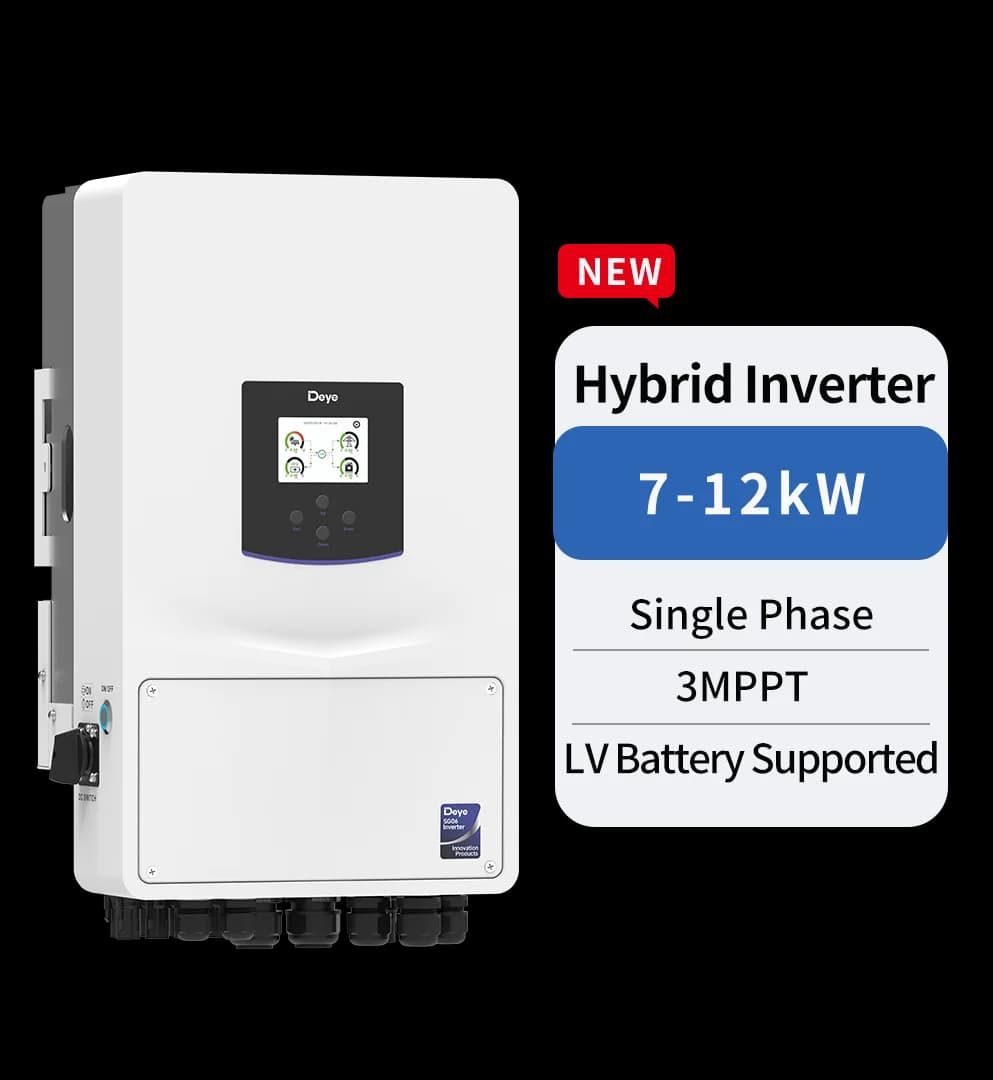 Single Phase Hybrid Inverter | 7-12kW  | 3 MPPT | LV Battery Supported