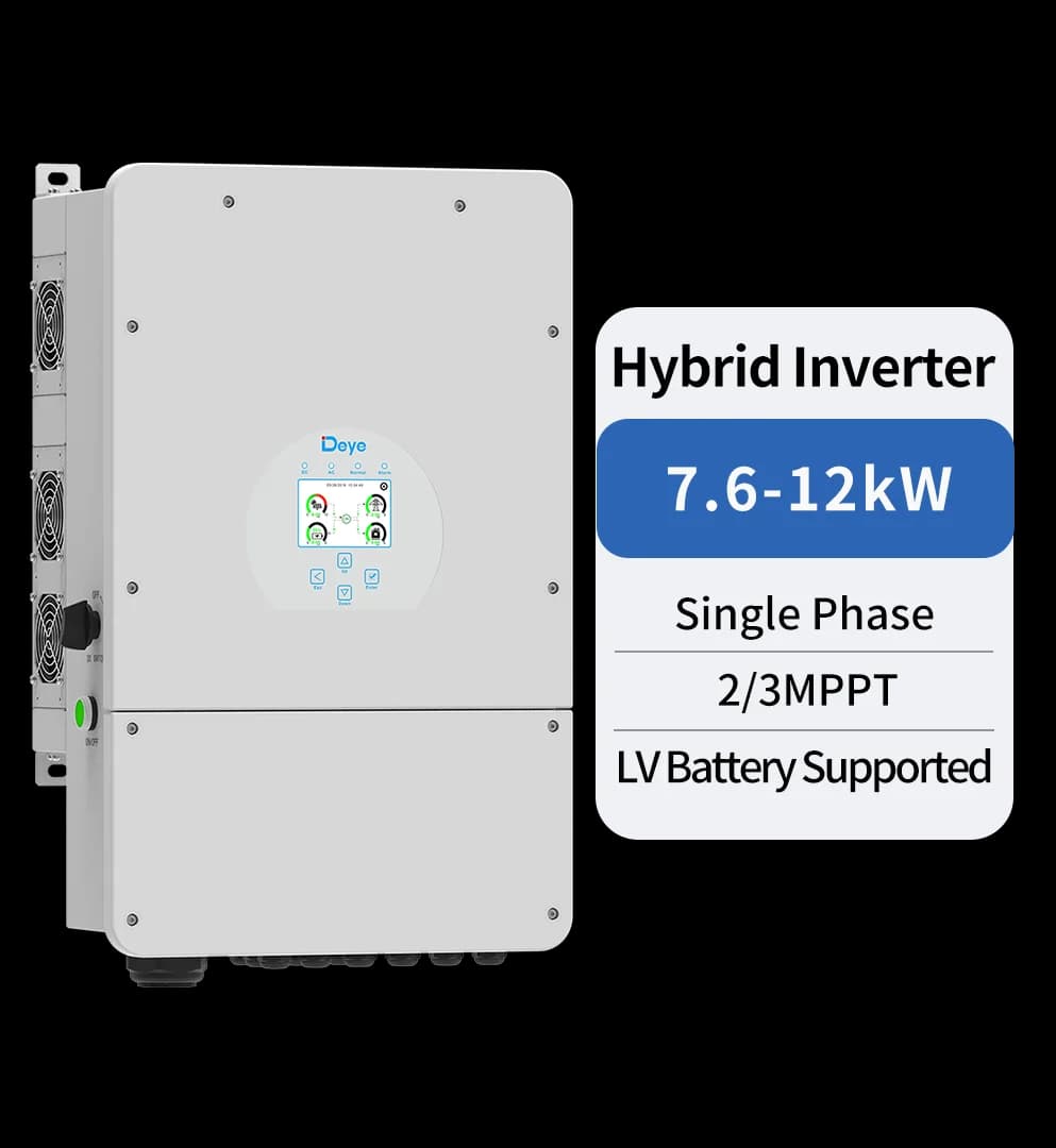 Single Phase Hybrid Inverter | 7.6-12kW  | 2/3 MPPT | LV Battery Supported