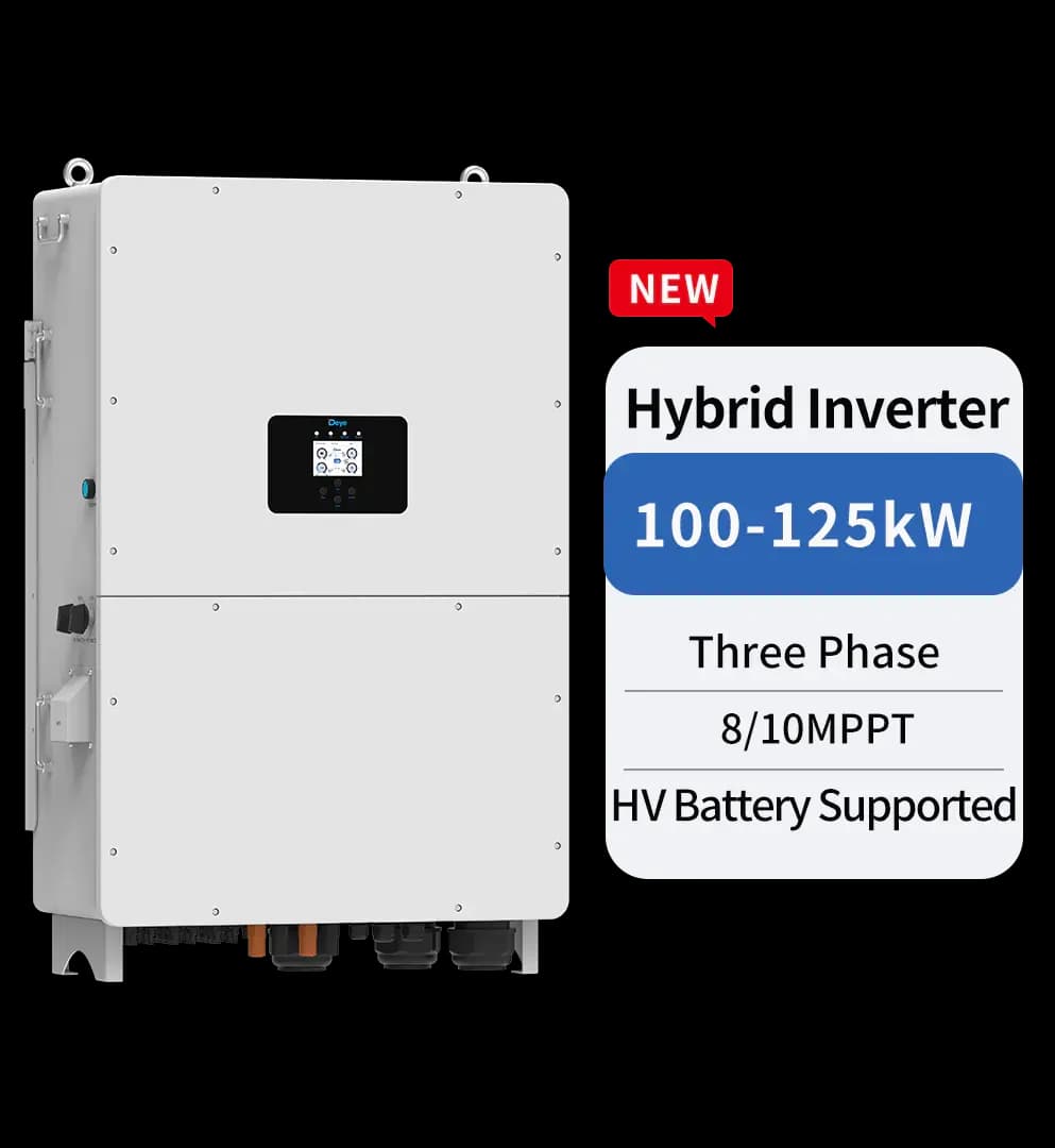 Three Phase Hybrid Inverter | 100-125kW | 8/10 MPPT | HV Battery Supported